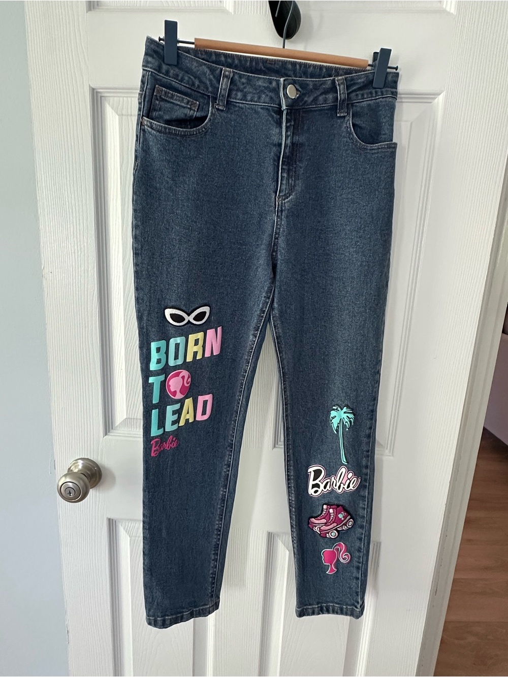 Barbie "Born to Lead" Girls' Size 14 Dark Wash Straight Leg jeans
